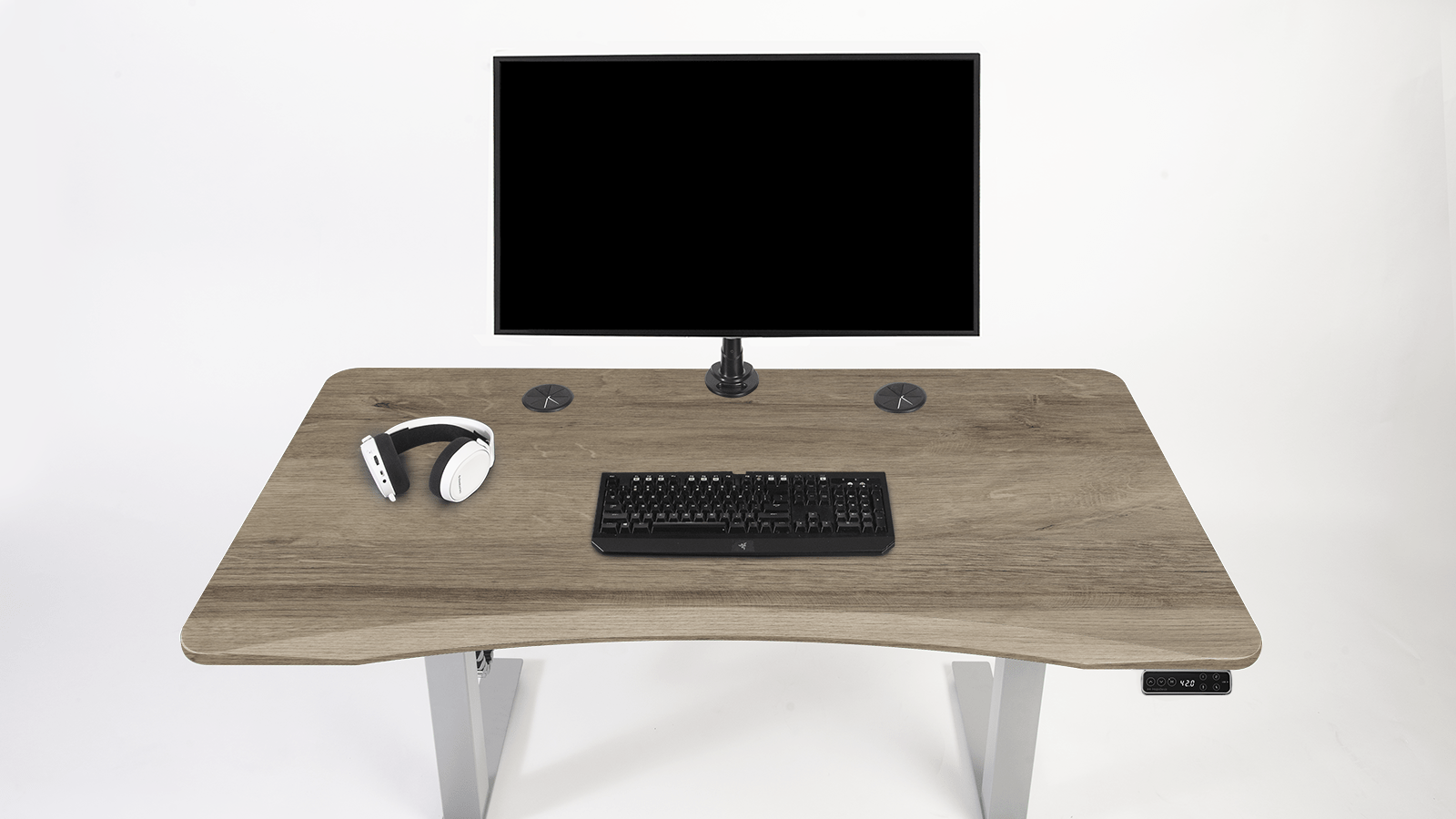 MojoDesk Bundle: Desk + 2 Accessories - American Oak Non Epicor Standing Desk Bundle