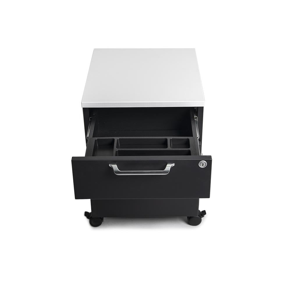 Mojo WorkSpace: Desk + Preassembled Mobile Cabinet Non Epicor Standing Desk Bundle