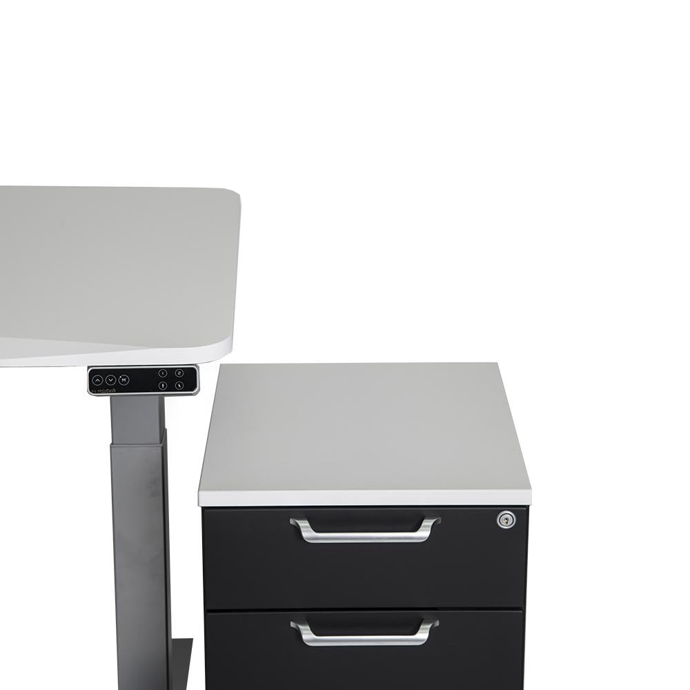 Mojo WorkSpace: Desk + Preassembled Mobile Cabinet Non Epicor Standing Desk Bundle