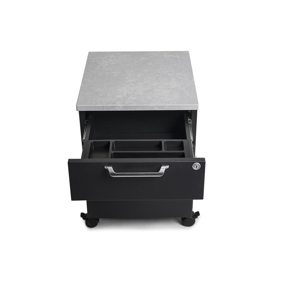Mojo WorkSpace: Desk + Preassembled Mobile Cabinet Non Epicor Standing Desk Bundle