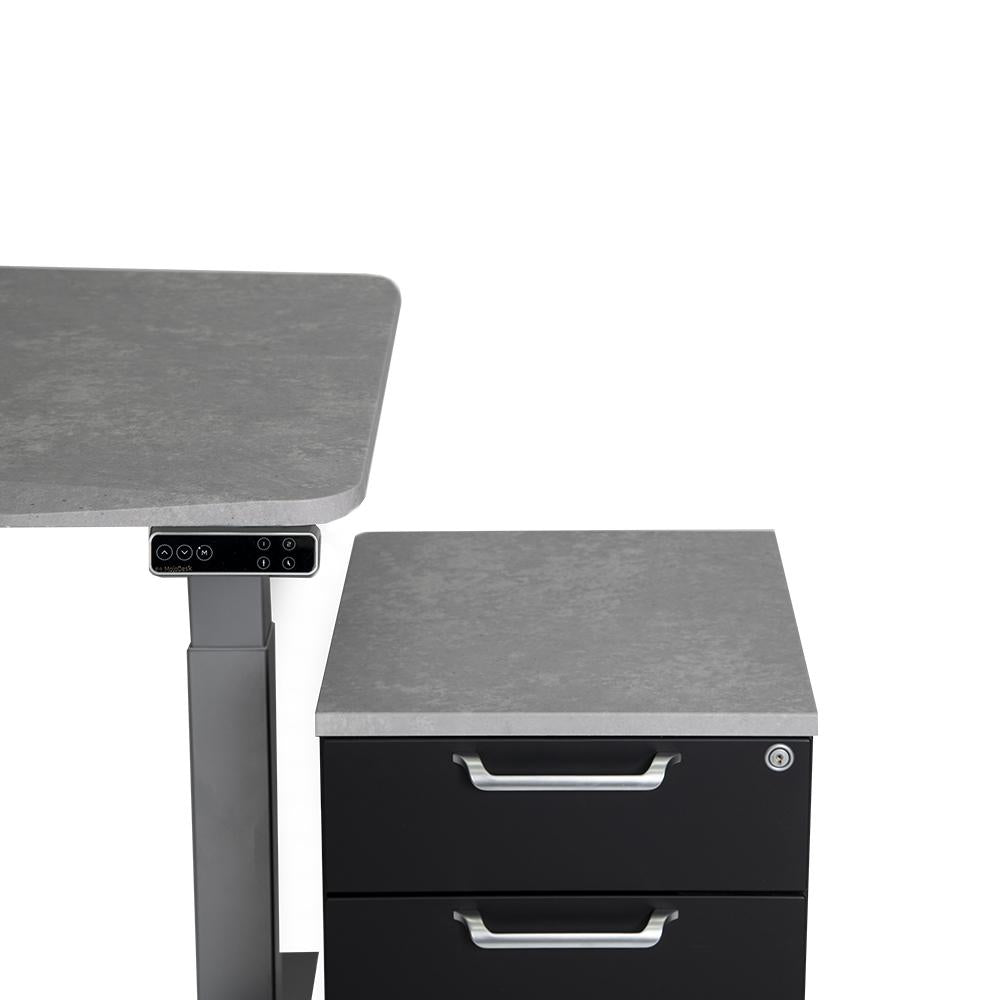 Mojo WorkSpace: Desk + Preassembled Mobile Cabinet Non Epicor Standing Desk Bundle
