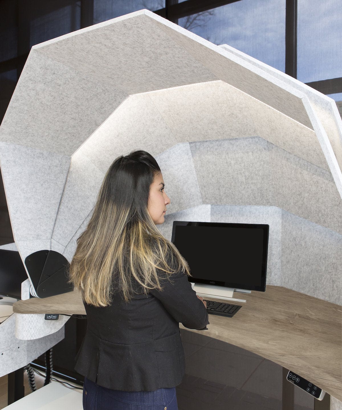 MojoDome: Desk + Soundproofing + 3 Accessories Non Epicor MojoDome