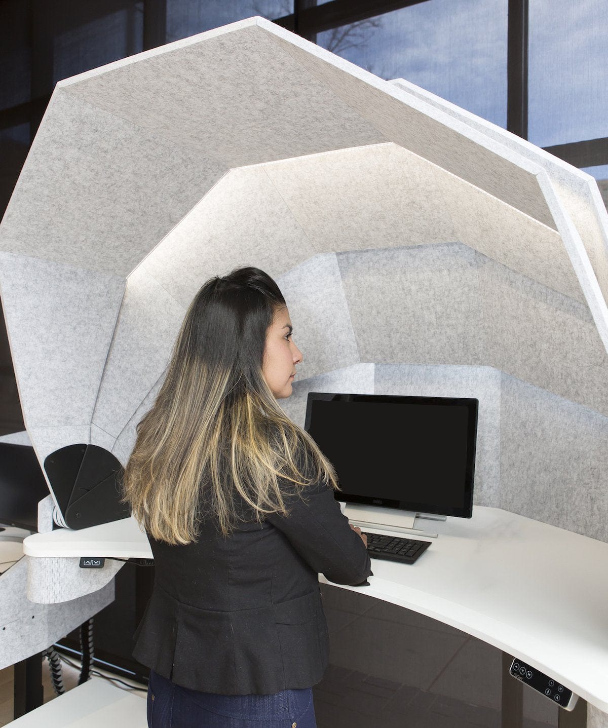 MojoDome: Desk + Soundproofing + 3 Accessories Non Epicor MojoDome