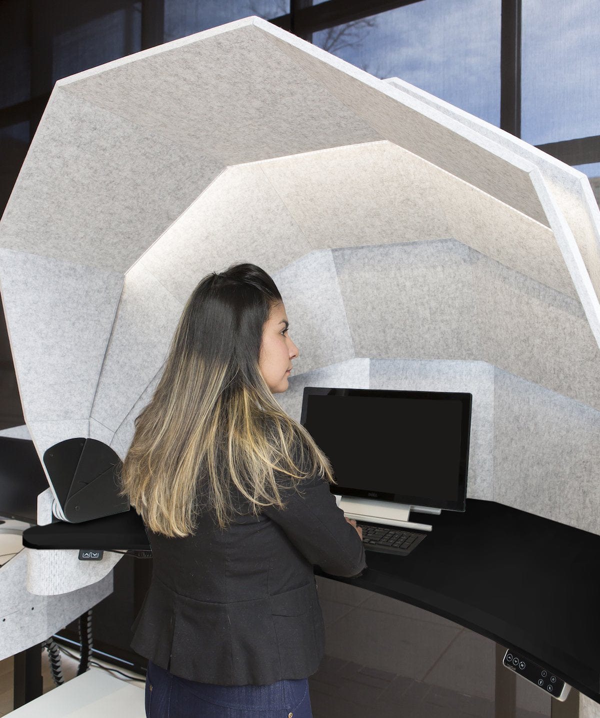 MojoDome: Desk + Soundproofing + 3 Accessories Non Epicor MojoDome