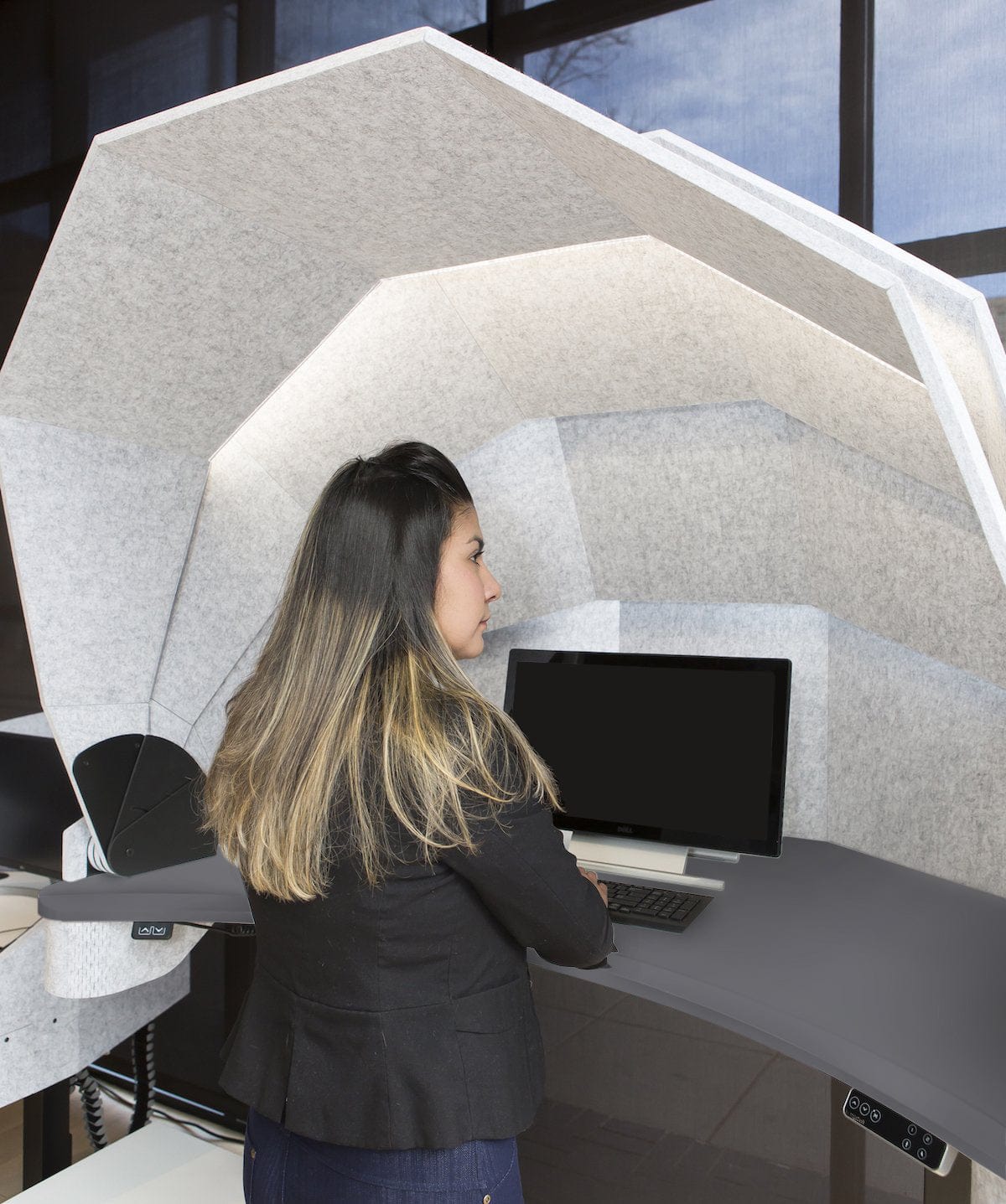 MojoDome: Desk + Soundproofing + 3 Accessories Non Epicor MojoDome