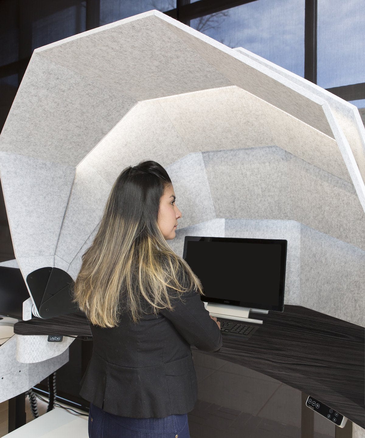 MojoDome: Desk + Soundproofing + 3 Accessories Non Epicor MojoDome