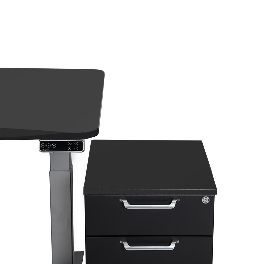 Mojo WorkSpace: Desk + Preassembled Mobile Cabinet Non Epicor Standing Desk Bundle