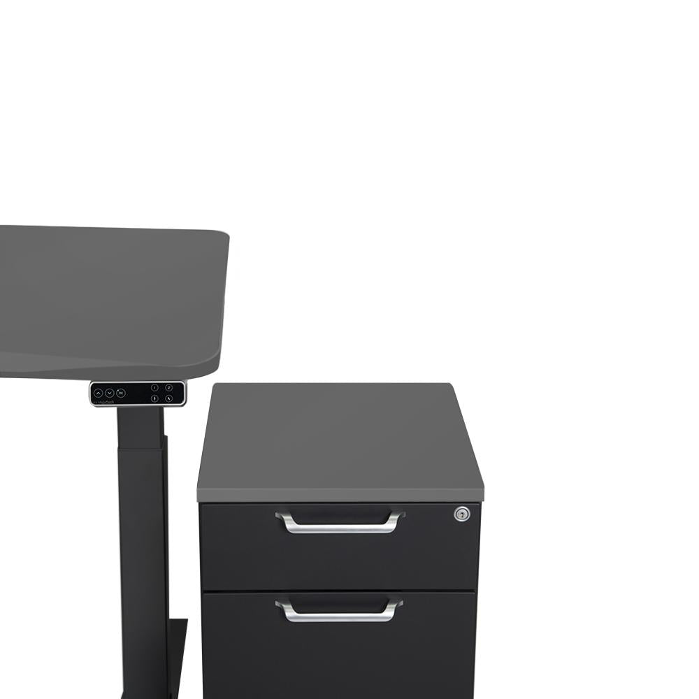 Mojo WorkSpace: Desk + Preassembled Mobile Cabinet Non Epicor Standing Desk Bundle