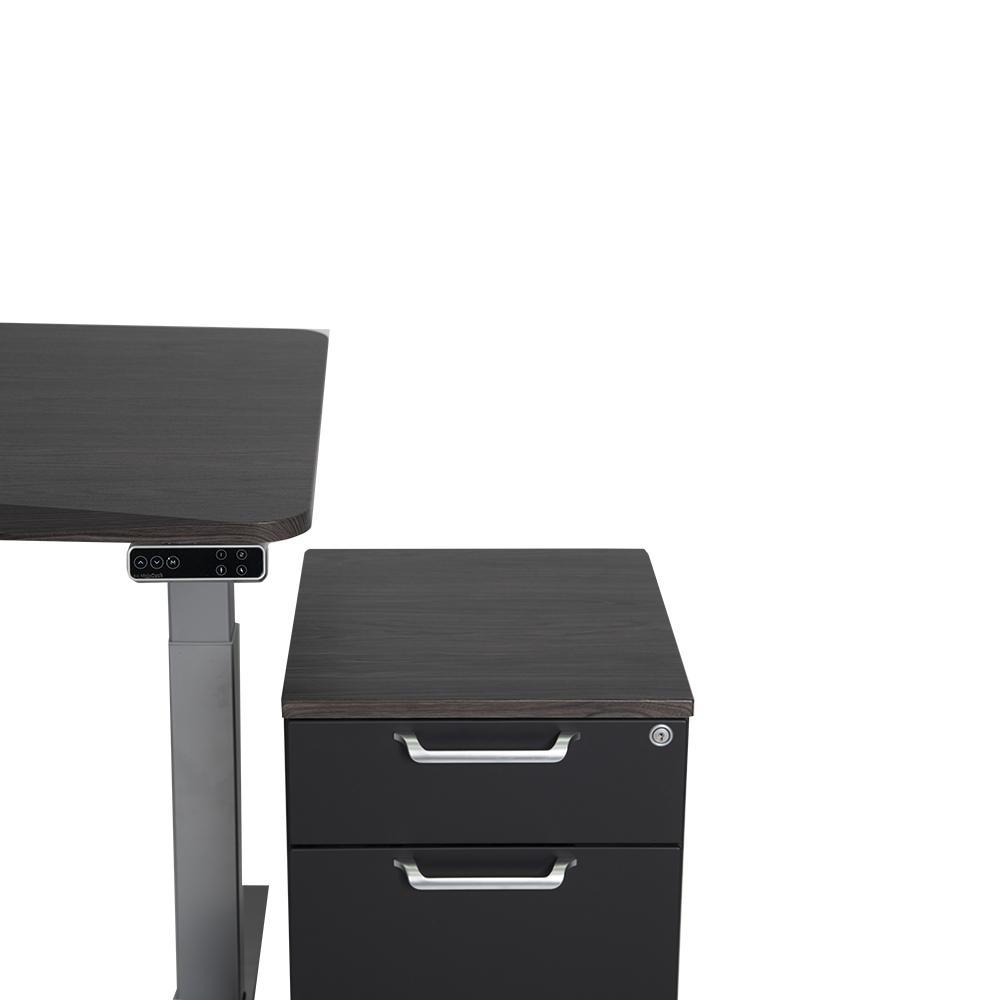 Mojo WorkSpace: Desk + Preassembled Mobile Cabinet Non Epicor Standing Desk Bundle