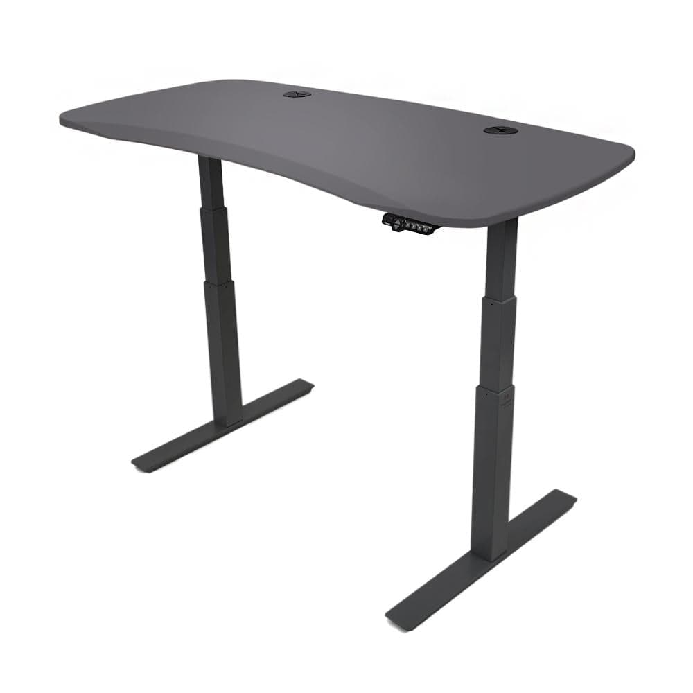 MojoDesk Organic Curve (AO) Non Epicor Mojo Organic Curve Matte Lux Charcoal / Black Base / 60x30