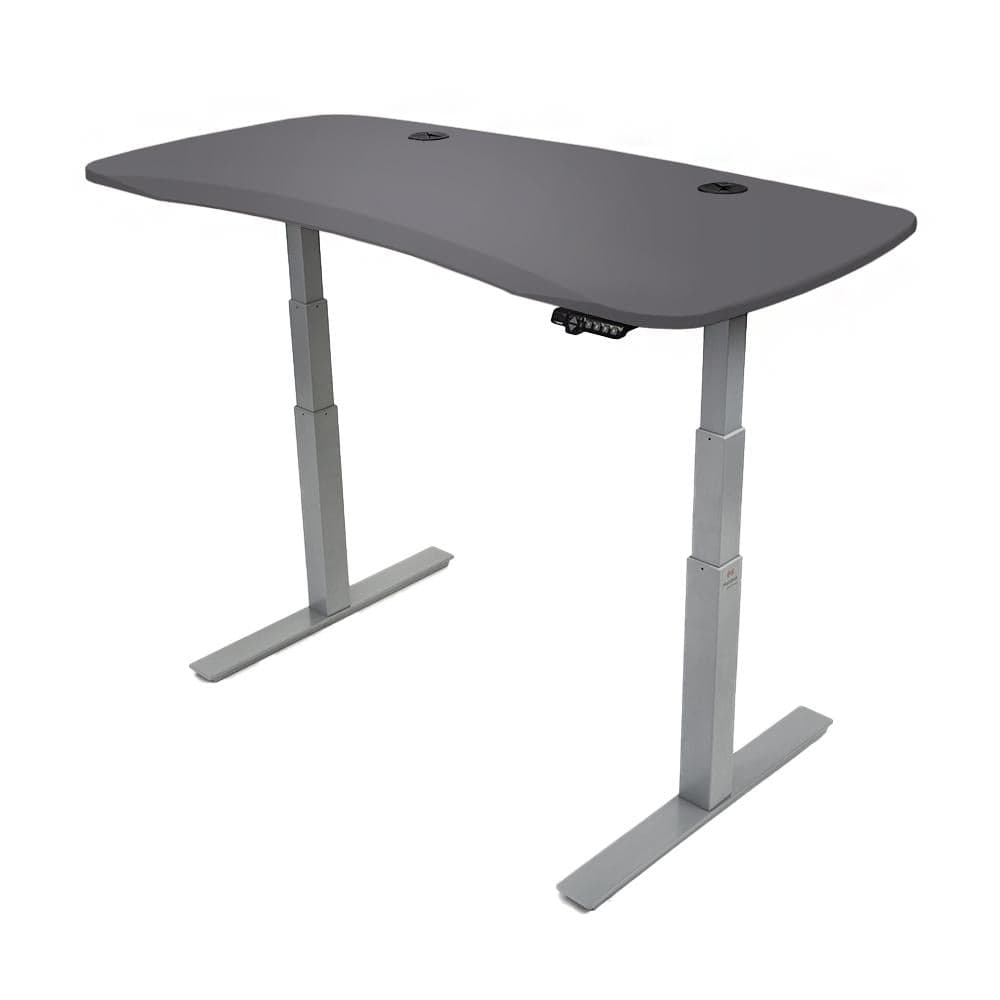 MojoDesk Organic Curve (AO) Non Epicor Mojo Organic Curve Matte Lux Charcoal / Gray Base / 60x30