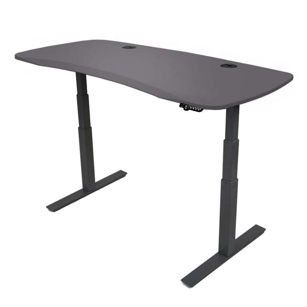 MojoDesk Organic Curve (AO) Non Epicor Mojo Organic Curve Matte Lux Charcoal / Black Base / 72x30