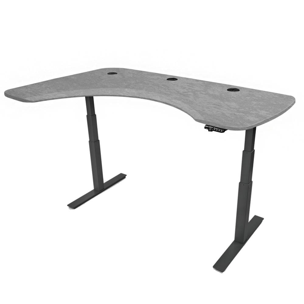 Mojo Executive Non Epicor Mojo Executive: L-Shape Corner Sahara Stone / Black Base / Left Side 72x46