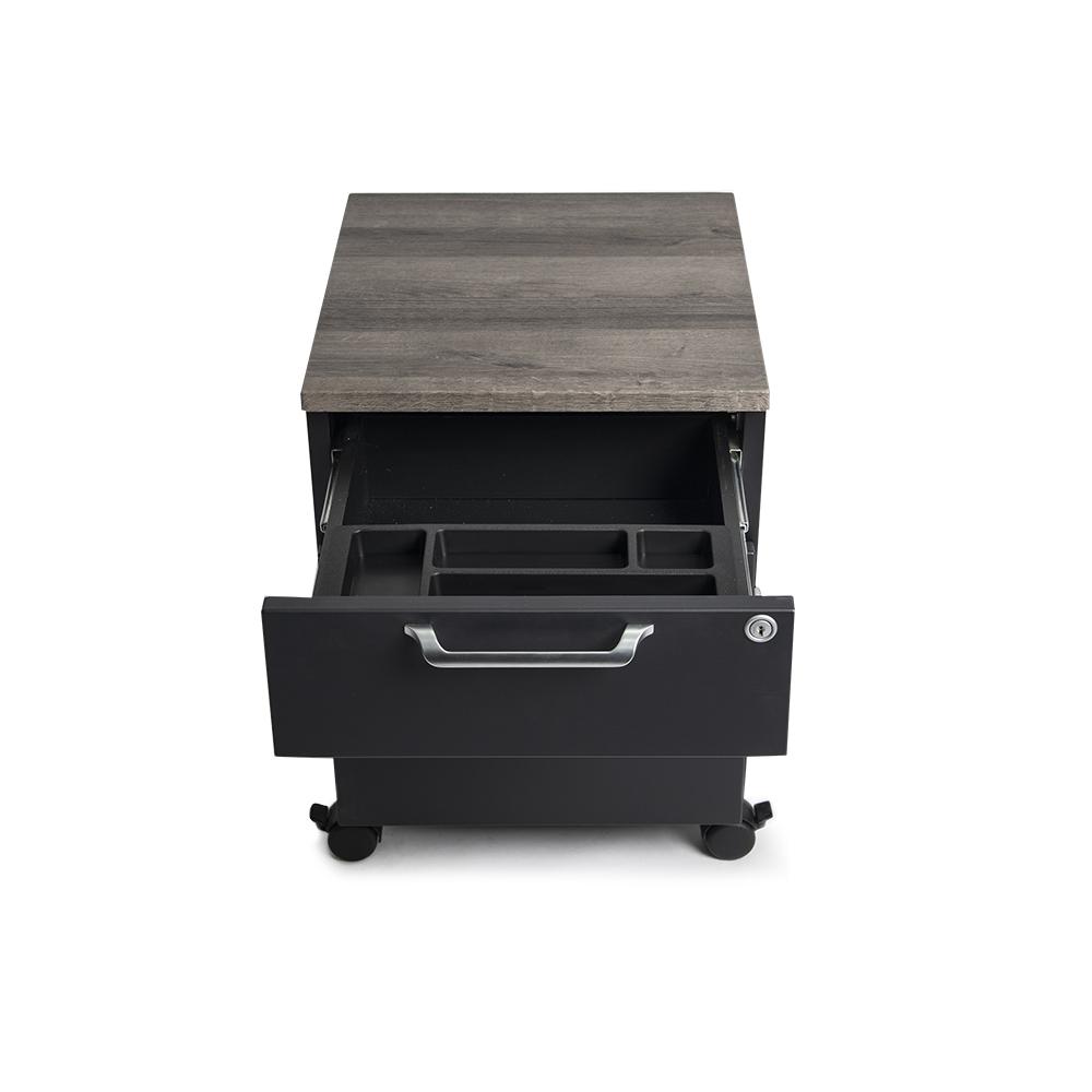 Mojo WorkSpace: Desk + Preassembled Mobile Cabinet Non Epicor Standing Desk Bundle