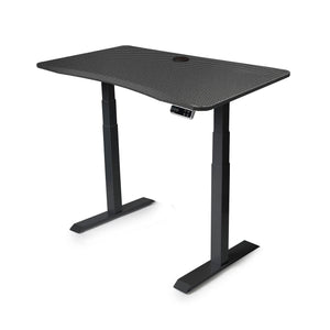 Mojo Gamer Pro: Sit-to-Stand Gaming Desk MojoDesk Gaming Desk Carbon Fiber / 46x27 / Black Base