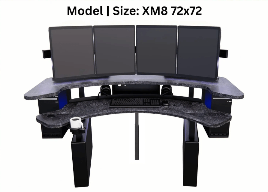 XM8 72x72 - Monitor Configuration MojoDesk Accessories (4) 21" Diagnostic - ALL Portrait