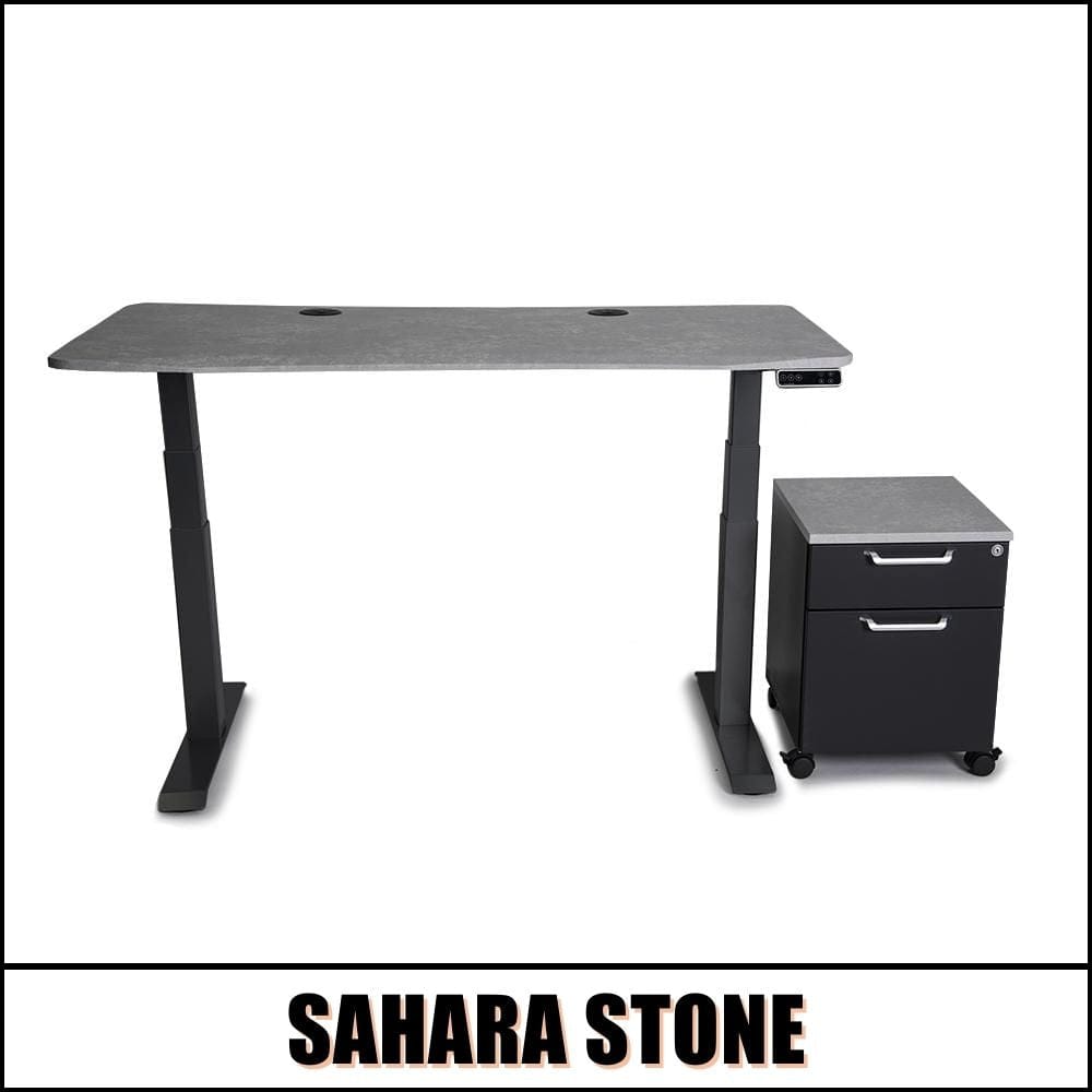 Mojo WorkSpace: Desk + Preassembled Mobile Cabinet Non Epicor Standing Desk Bundle