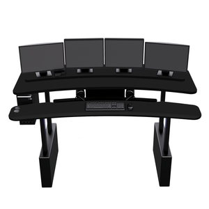XM6-STRAIGHT: Imaging Desk - Dual-Surface, RollerPlatform (No Arc) MojoDesk 90x46 / Matte Lux Black