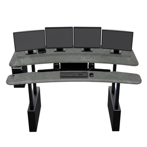 XM6-STRAIGHT: Imaging Desk - Dual-Surface, RollerPlatform (No Arc) MojoDesk 90x46 / Rock Concrete