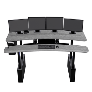XM6-STRAIGHT: Imaging Desk - Dual-Surface, RollerPlatform (No Arc) MojoDesk 90x46 / Sahara Stone