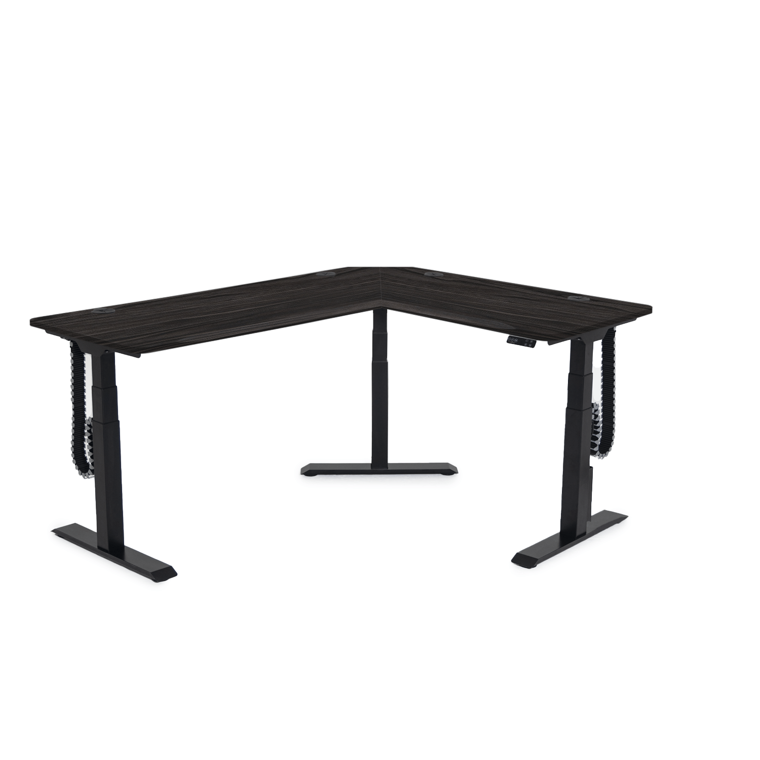 MojoDesk 3 Leg Corner MojoDesk MojoDesk 3 Leg Corner 72L X 60R / Obsidian Oak