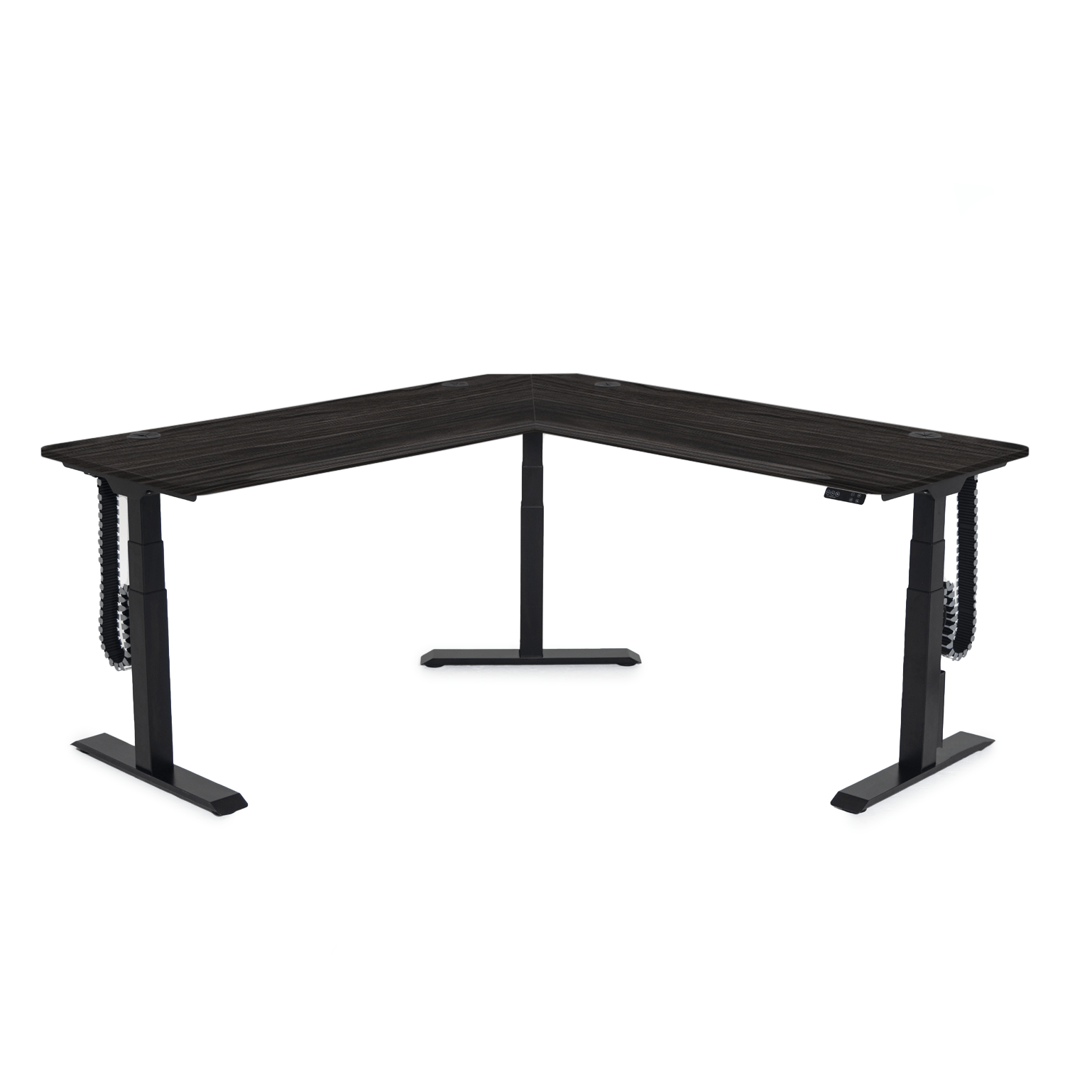 MojoDesk 3 Leg Corner MojoDesk MojoDesk 3 Leg Corner 72L X 72R / Obsidian Oak