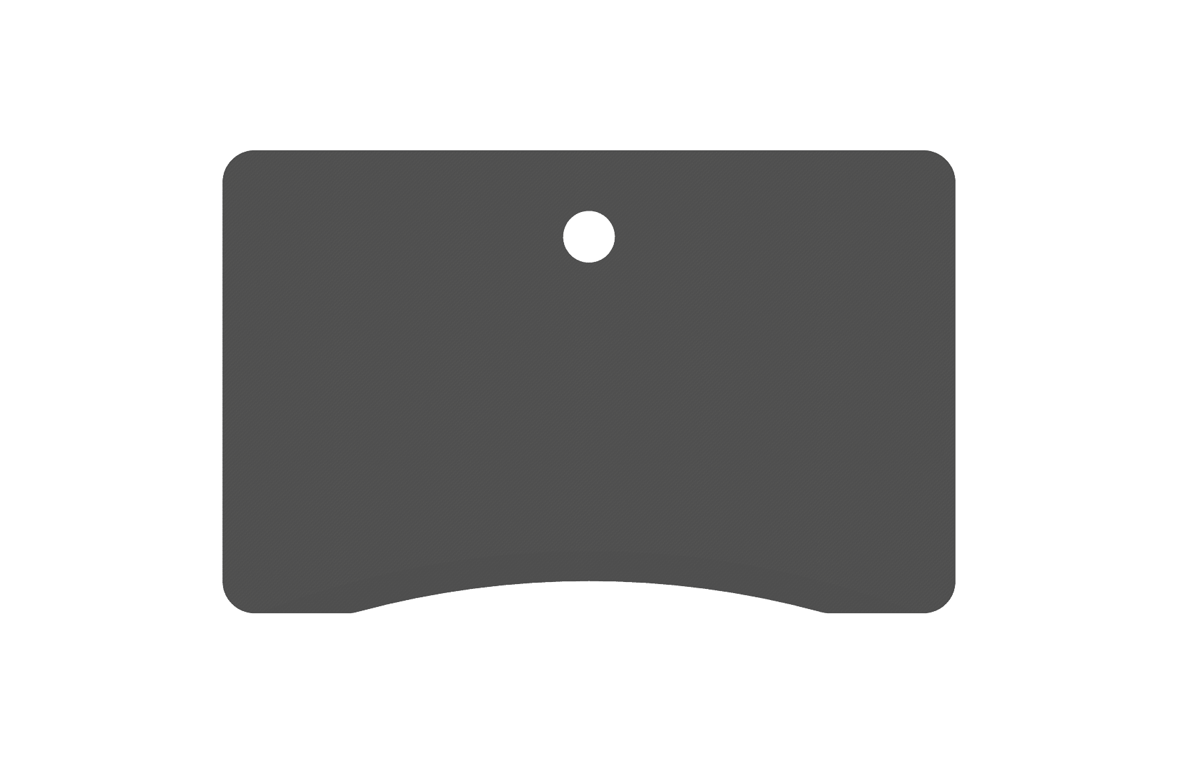 MojoDesk Surface Cubicle Rectangle MojoDesk 45.5x27 / Matte Lux Charcoal