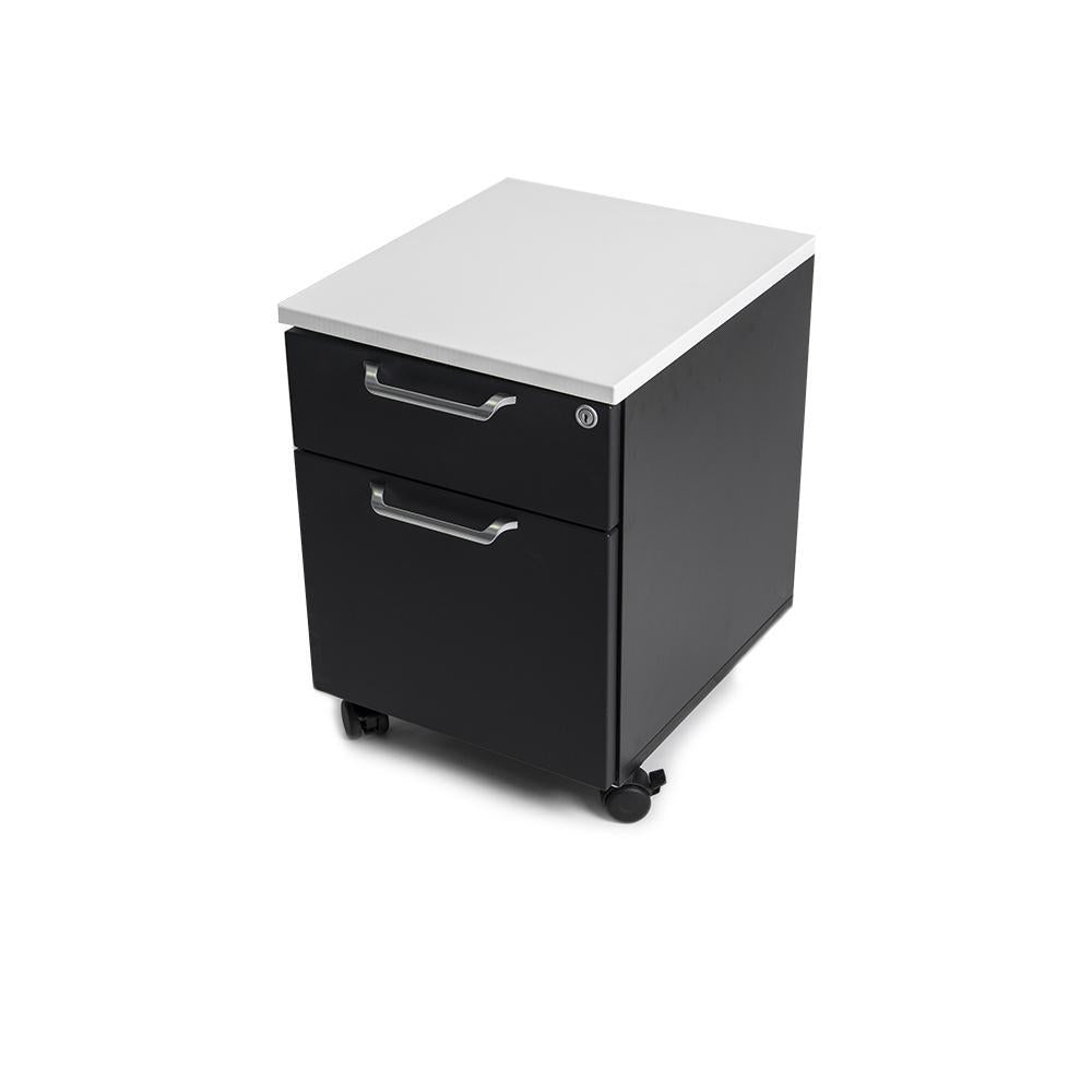 Mojo WorkSpace: Desk + Preassembled Mobile Cabinet Non Epicor Standing Desk Bundle