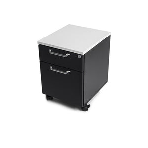 Mojo WorkSpace: Desk + Preassembled Mobile Cabinet Non Epicor Standing Desk Bundle