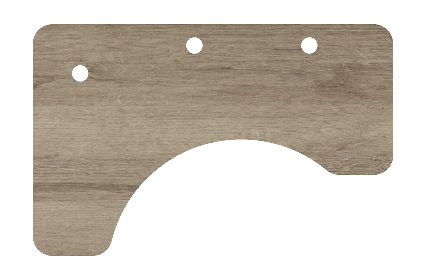 MojoDesk Surface Cubicle Corner MojoDesk Left / American Oak