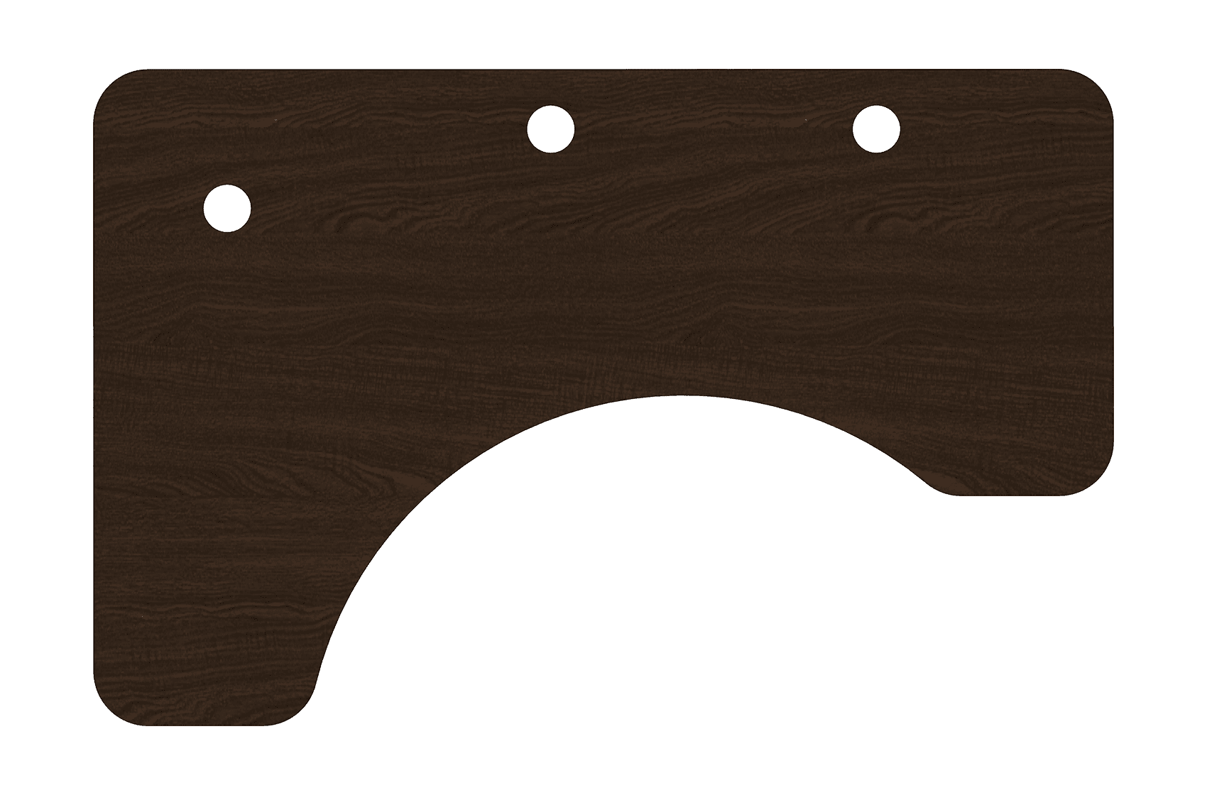 MojoDesk Surface Cubicle Corner MojoDesk Left / Obsidian Oak