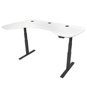 Mojo Executive Non Epicor Mojo Executive: L-Shape Corner Classic White / Black Base / Left Side 72x46
