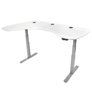 Mojo Executive Non Epicor Mojo Executive: L-Shape Corner Classic White / Gray Base / Left Side 72x46