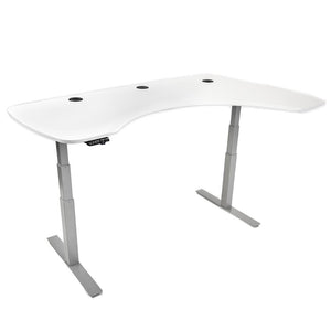 Mojo Executive Non Epicor Mojo Executive: L-Shape Corner Classic White / Gray Base / Right Side 72x46