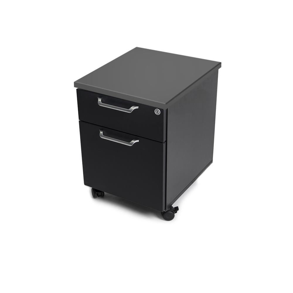 Mojo WorkSpace: Desk + Preassembled Mobile Cabinet Non Epicor Standing Desk Bundle