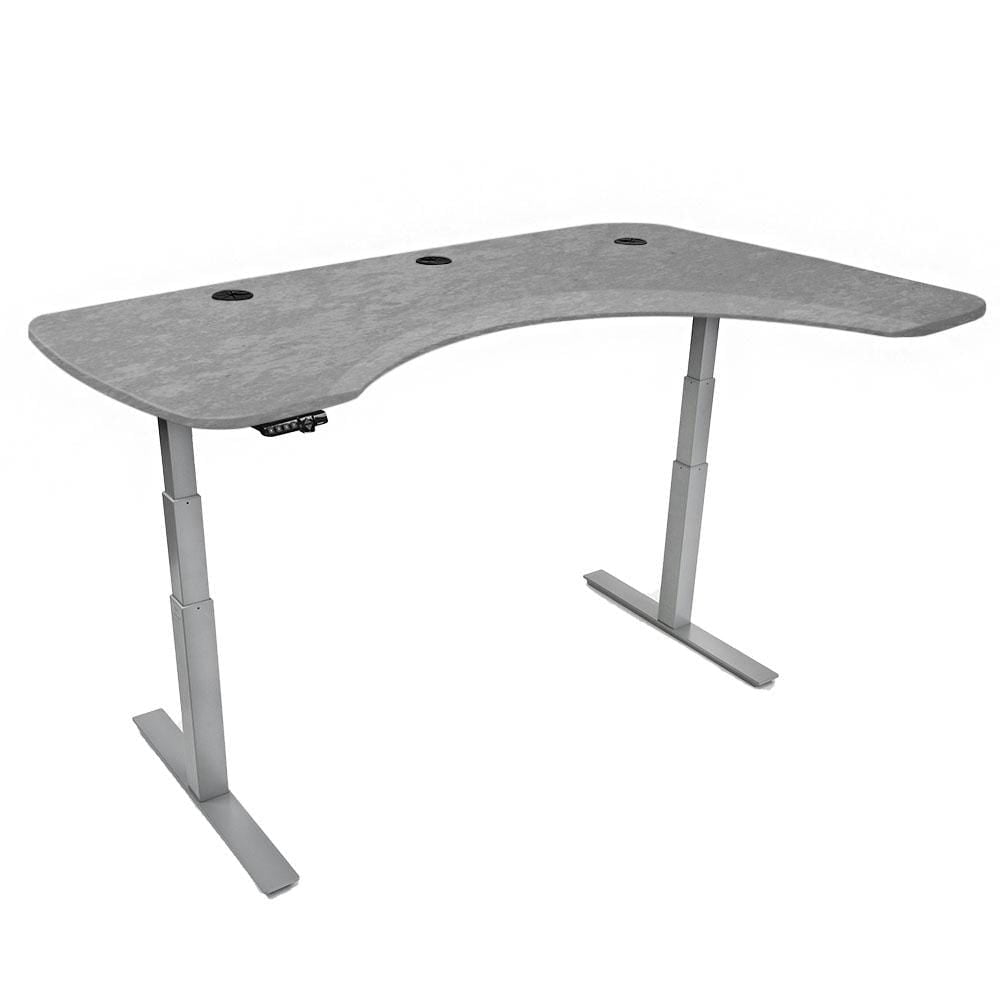Mojo Executive Non Epicor Mojo Executive: L-Shape Corner Sahara Stone / Gray Base / Right Side 72x46