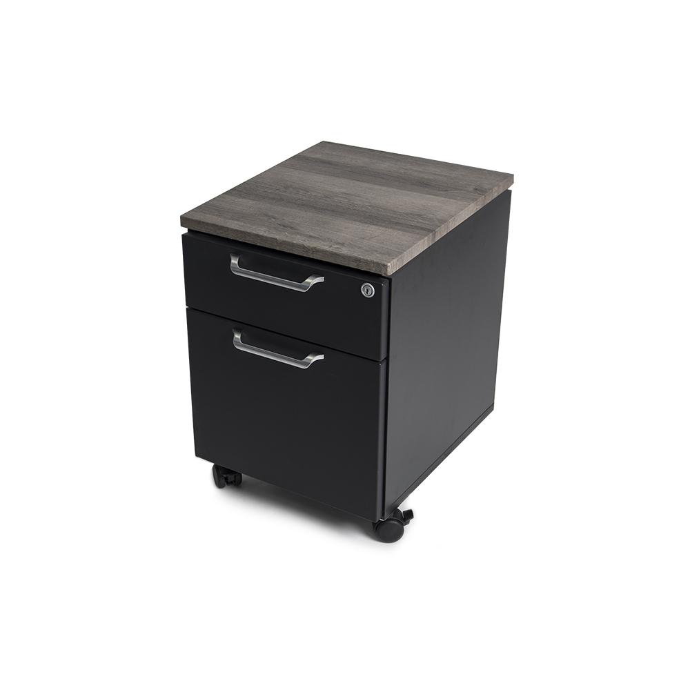Mojo WorkSpace: Desk + Preassembled Mobile Cabinet Non Epicor Standing Desk Bundle